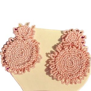 Pink Round Flower shape Earrings - 💞Be My Valentines